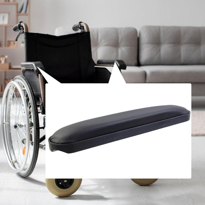 Nicerity 2Pcs Padded Armrests Wheelchair 11" Arm Pads Replacement for Drive Medical Chairs (Black) - Image 2